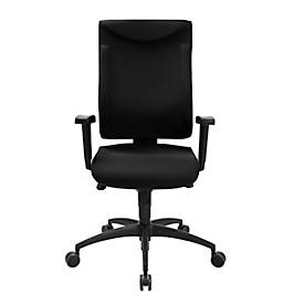 Schäfer Shop Pure Bürostuhl SSI PROLINE P1 Clean, mit Armlehnen, Punktsynchronmechanik, Bandscheibensitz, antibakterieller Bezug, schwarz