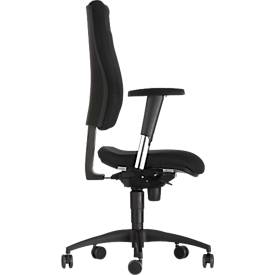 Schäfer Shop Pure Bürostuhl SSI PROLINE P1 Clean, mit Armlehnen, Punktsynchronmechanik, Bandscheibensitz, antibakterieller Bezug, schwarz