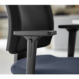 Schäfer Shop Pure Bürostuhl SSI Proline P1 ECO, mit Armlehnen, Synchronmechanik, Bandscheibensitz, Recycling-Kunststoff, schwarz/anthrazit