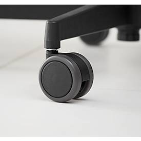 Schäfer Shop Pure Bürostuhl SSI Proline P1 ECO, mit Armlehnen, Synchronmechanik, Bandscheibensitz, Recycling-Kunststoff, schwarz/anthrazit