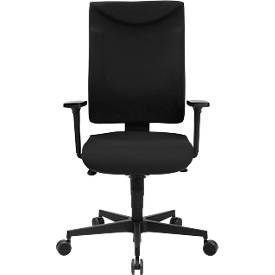 Schäfer Shop Pure Bürostuhl SSI Proline P1 ECO, mit Armlehnen, Synchronmechanik, Bandscheibensitz, Recycling-Kunststoff, schwarz