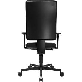 Schäfer Shop Pure Bürostuhl SSI Proline P1 ECO, mit Armlehnen, Synchronmechanik, Bandscheibensitz, Recycling-Kunststoff, schwarz