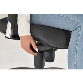 Schäfer Shop Pure Bürostuhl SSI Proline P1, Synchronmechanik, mit Armlehnen & Lendenwirbelstütze, Bandscheibensitz