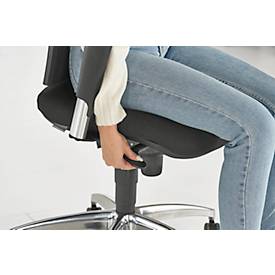 Schäfer Shop Pure Bürostuhl SSI Proline S2, mit Armlehnen, Punkt-Synchronmechanik, Bandscheibensitz, rot/schwarz