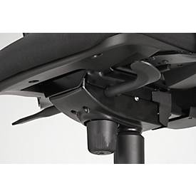 Schäfer Shop Pure Bürostuhl SSI Proline S2, mit Armlehnen, Punkt-Synchronmechanik, Bandscheibensitz, schwarz/schwarz