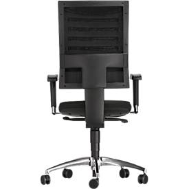 Schäfer Shop Pure Bürostuhl SSI Proline S2, mit Armlehnen, Punkt-Synchronmechanik, Bandscheibensitz, schwarz/schwarz