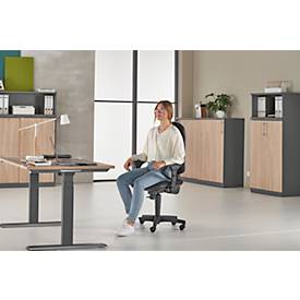 Schäfer Shop Pure Bürostuhl Support CLEAN, mit Armlehnen, Synchronmechanik, Bandscheibensitz, antibakterieller Bezug, schwarz