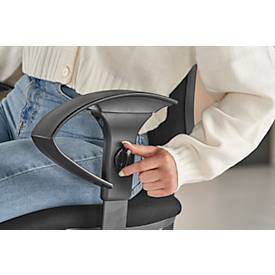 Schäfer Shop Pure Bürostuhl Support CLEAN, mit Armlehnen, Synchronmechanik, Bandscheibensitz, antibakterieller Bezug, schwarz