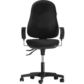 Schäfer Shop Pure Bürostuhl Support CLEAN, mit Armlehnen, Synchronmechanik, Bandscheibensitz, antibakterieller Bezug, schwarz
