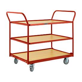 Schäfer Shop Pure Chariot à plateaux avec 3 étagères, 1236 x 700 x 1032 mm