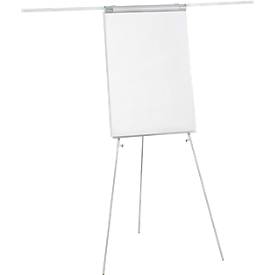 Schäfer Shop Pure Flipchart F2100SSI, Hochformat, höhenverstellbar, magnethaftend, 2 Seitenarme, Ablageschale, Dreibeinstativ, B 880 x T 880 x H 1200-1880 mm