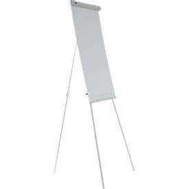 Schäfer Shop Pure Flipchart F2100SSI, Hochformat, höhenverstellbar, magnethaftend, 2 Seitenarme, Ablageschale, Dreibeinstativ, B 880 x T 880 x H 1200-1880 mm