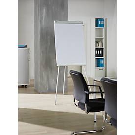 Schäfer Shop Pure Flipchart F2100SSI, Hochformat, höhenverstellbar, magnethaftend, 2 Seitenarme, Ablageschale, Dreibeinstativ, B 880 x T 880 x H 1200-1880 mm