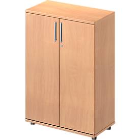 Schäfer Shop Pure Flügeltürenschrank Proplana, 3  Ordnerhöhen, Breite 800 mm, abschließbar, Buche-Dekor