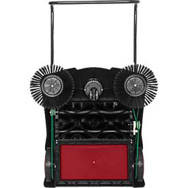 Schäfer Shop Pure Handkehrmaschine, Kehrleistung 2800 m²/h, bis 14 l, L 1100 x B 670 x H 980 mm, schwarz/rot