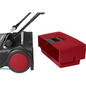 Schäfer Shop Pure Handkehrmaschine, Kehrleistung 2800 m²/h, bis 14 l, L 1100 x B 670 x H 980 mm, schwarz/rot