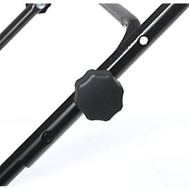 Schäfer Shop Pure Handkehrmaschine, Kehrleistung 2800 m²/h, bis 14 l, L 1100 x B 670 x H 980 mm, schwarz/rot