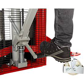 Schäfer Shop Pure Hochhubwagen, manuell, 1600 kg Tragkraft, bis 1600 mm Hubhöhe, rot