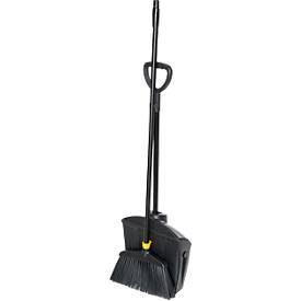 Schäfer Shop Pure Kehrbesen Set, bestehend aus Kehrbesen mit L 1200 mm und Schaufel mit L 1000 mm, Metall/PET, schwarz