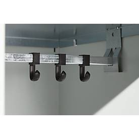 Schäfer Shop Pure Kleiderspind, 2 Abteile, mit Fuß, Drehriegelverschluss, lichtgrau/lichtgrau