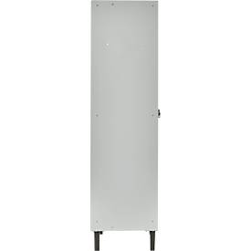 Schäfer Shop Pure Kleiderspind, 2 Abteile, mit Fuß, Drehriegelverschluss, lichtgrau/lichtgrau