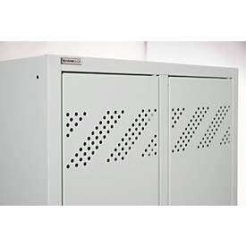 Schäfer Shop Pure Kleiderspind, 2 Abteile, mit Sockel, Drehriegelverschluss, lichtgrau/lichtgrau