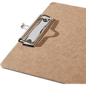 Schäfer Shop Pure Klemmbrett, 50 DIN-A4-Blatt á 80g/qm, B 230 x H 320 mm, braun