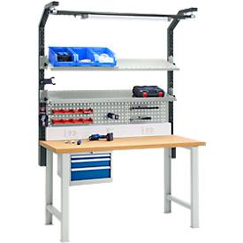 Schäfer Shop Pure Laufschiene für AST31 Tischaufbau mit H 1615 mm, bis 25 kg, B 1500 x T 30 x H 30 mm, Stahl, anthrazitgrau