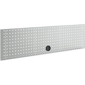 Schäfer Shop Pure Lochwand für AST31 Tischaufbau, bis 150 kg, B 1500 x H 380 mm, Stahl, lichtgrau
