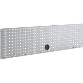 Schäfer Shop Pure Lochwand für AST31 Tischaufbau, bis 150 kg, B 1500 x H 380 mm, Stahl, weißaluminium