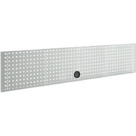 Schäfer Shop Pure Lochwand für AST31 Tischaufbau, bis 150 kg, B 2000 x H 380 mm, Stahl, lichtgrau