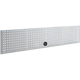 Schäfer Shop Pure Lochwand für AST31 Tischaufbau, bis 150 kg, B 2000 x H 380 mm, Stahl, weißaluminium
