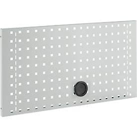 Schäfer Shop Pure Lochwand für AST31 Tischaufbau, bis 150 kg, B 750 x H 380 mm, Stahl, lichtgrau