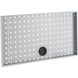 Schäfer Shop Pure Lochwand für AST31 Tischaufbau, bis 150 kg, B 750 x H 380 mm, Stahl, weißaluminium