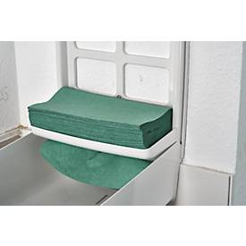 Schäfer Shop Pure Papierhandtücher Zick-Zack-Falzung, 1-lagig, L 250 x B 230 mm, reißfest, 5000 Blatt, grün