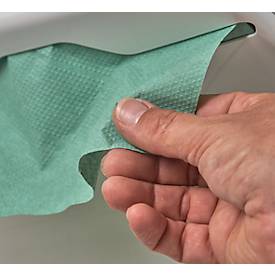 Schäfer Shop Pure Papierhandtücher Zick-Zack-Falzung, 1-lagig, L 250 x B 230 mm, reißfest, 5000 Blatt, grün
