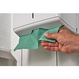 Schäfer Shop Pure Papierhandtücher Zick-Zack-Falzung, 1-lagig, L 250 x B 230 mm, reißfest, 5000 Blatt, grün