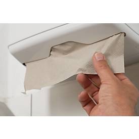 Schäfer Shop Pure Papierhandtücher Zick-Zack-Falzung, 1-lagig, L 250 x B 230 mm, reißfest, 5000 Blatt, natur