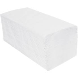 Schäfer Shop Pure Papierhandtücher Zick-Zack-Falzung, 1-lagig, L 250 x B 230 mm, reißfest, 5000 Blatt, weiß