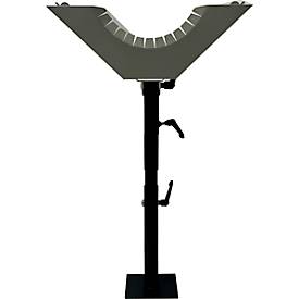 Schäfer Shop Pure Papierpolsterspender PA1500, inkl. Tischklemme, manuell, für kernlose Rollen, 380×490×280 mm, 20 kg, grau-schwarz