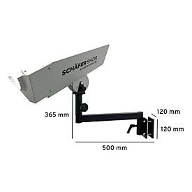 Schäfer Shop Pure Papierpolsterspender PA1500, mit Schwenkarm, ergonomische Papierentnahme, Radius 400 mm, schwarz-grau