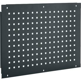 Schäfer Shop Pure Seitenblende für manuell höhenverstellbare Arbeitstische AST31, 38 x 10 mm Lochraster, bis 50 kg, Stahl, anthrazitgrau