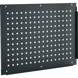 Schäfer Shop Pure Seitenblende für manuell höhenverstellbare Arbeitstische AST31, 38 x 10 mm Lochraster, bis 50 kg, Stahl, anthrazitgrau