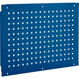 Schäfer Shop Pure Seitenblende für manuell höhenverstellbare Arbeitstische AST31, 38 x 10 mm Lochraster, bis 50 kg, Stahl, enzianblau