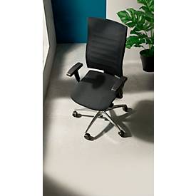 Schäfer Shop Pure Siège de bureau SSI Proline S2, avec accoudoirs, mécanisme synchrone précis, assise spéciale soutien du bassin, noir/noir