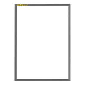 Schäfer Shop Pure SSI Magnetrahmen Standard, DIN A4 Hochformat, 5 Stück, grau
