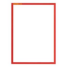 Schäfer Shop Pure SSI Magnetrahmen Standard, DIN A4 Hochformat, 5 Stück, rot
