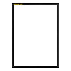 Schäfer Shop Pure SSI Magnetrahmen Standard, DIN A4 Hochformat, 5 Stück, schwarz