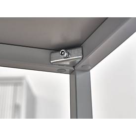 Schäfer Shop Pure Stahlrohrtisch, Rechteck, Quadratrohrfuß, B 1400 x T 800 x H 720 mm, lichtgrau/lichtgrau