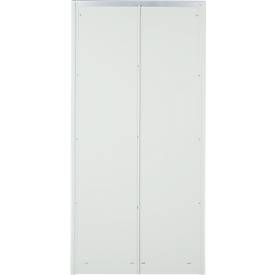 Schäfer Shop Pure Stahlschrank, abschließbar, 4 verzinkte Böden, B 950 x T 400 x H 1935 mm, lichtgrau RAL 7035/lichtgrau RAL 7035